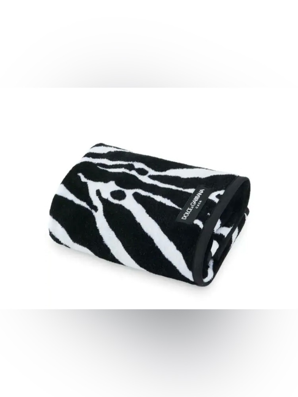 NWT Dolce and Gabanna Casa zebra print 100% cotton Terry guest towel